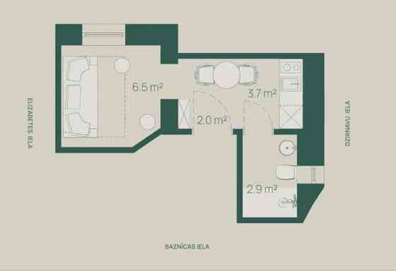 Элегантная студия в Доме Шефеля, улица Базницас 5  Приглашаем вас стать частью Рига