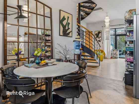 Трёхуровневая квартира в престижном проекте Gypsum Factory  Кипсала, на берегу Даугавы Рига