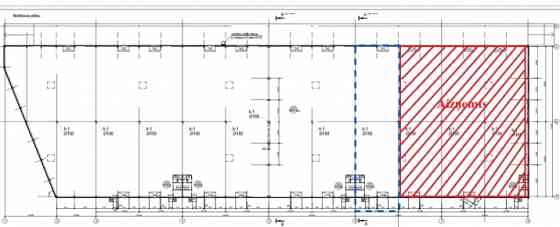 Аренда склада с отоплением на улице Даугавгривас.  Фасадное здание с удобным Rīga