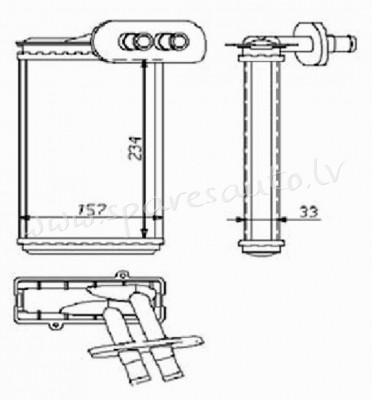 RP73962 - OEM: 191819031B' MAGNETI MARELLI - Salona Sildītāja Radiators - VW PASSAT  B3 (1988-1993) Рига - изображение 1
