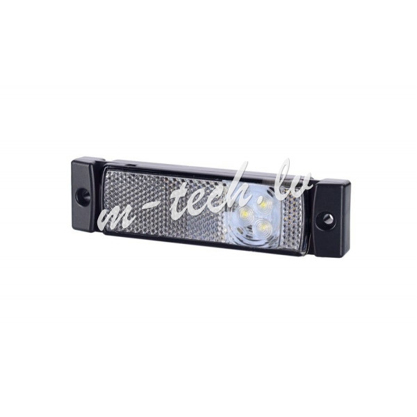 WMLHOR127 - HORPOL LED marker light - HOR41 LD127 white with reflector 12/24V ECE Rīga - foto 1