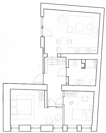 Labiekārtota apzaļumota teritorija, vieta automašīnai, guļamistabu skaits 2 gab., studio tipa, Jūrmala - foto 7