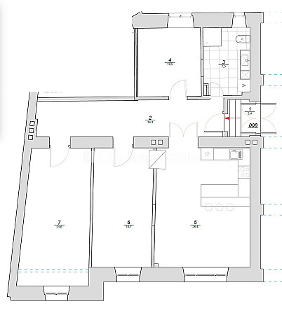 Fasādes māja, restaurēta māja, slēgts pagalms, iežogota teritorija, objektu apsargā fiziskā Rīga - foto 12