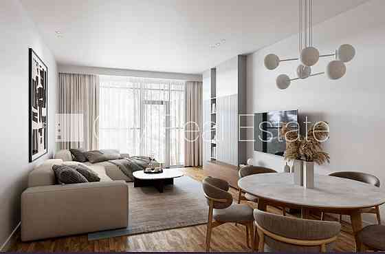 Новостройка, место для машины, лифт, балкон 17 м2, окна выходят на сторону парка, Юрмала