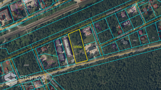 Продается земельный участок 5370 м2 в Юрмале, Дзинтари, ул. Rīgas 53. Участок продается Юрмала