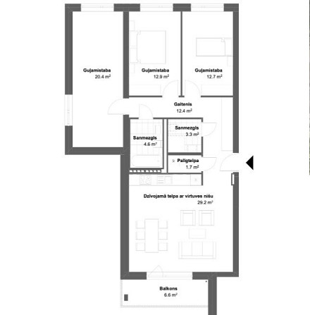 Burvīgs četristabu dzīvoklis ar balkonu pie Juglas ezera. Trīs guļamistabas un divi sanmezgli, Rīga - foto 18