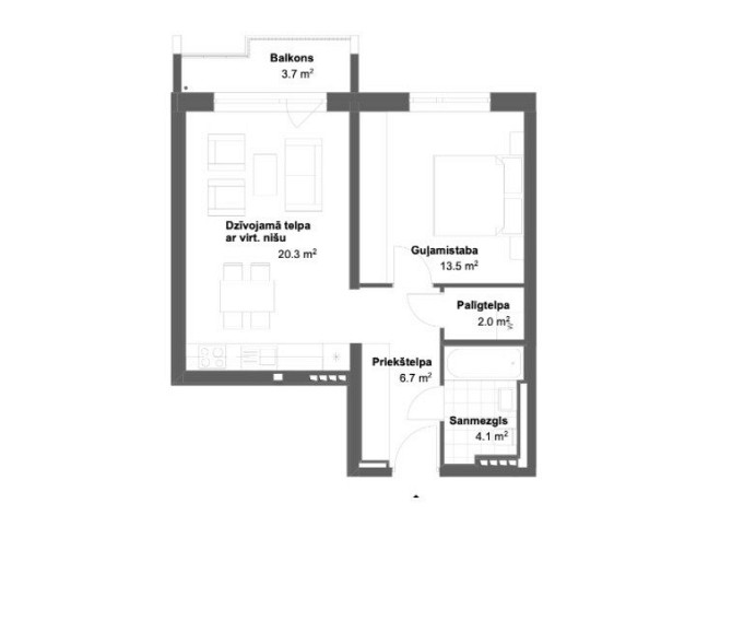 Burvīgs divistabu dzīvoklis ar balkonu pie Juglas ezera.  Māja nodota ekspluatācijā, Rīga - foto 16