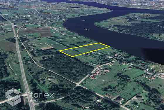 Pārdod zemes gabalu ar platību 3,9 ha pirmajā līnijā no Daugavas ciematā Alejas, Ķekavas novadā. Rob Кекавская вол.