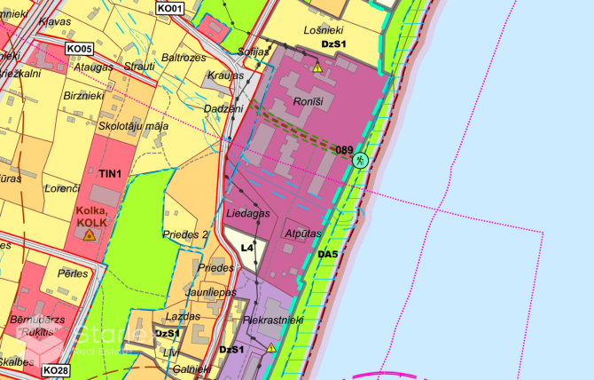 Pārdod zemes īpašumu pašā jūras krastā, 2 km attālumā no Kolkas raga. Zemes gabals ar Talsi un novads - foto 7