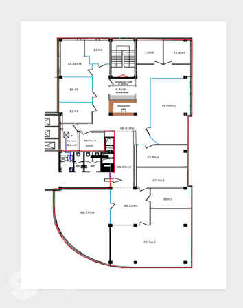 Gaišas, modernas A klases biroja telpas.Augstas klases biroju ēka.Ēkā ir piespiedu Rīga - foto 12