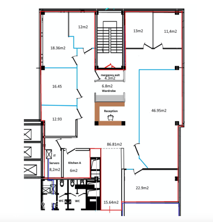 Biroja telpas ar panorāmas skatu uz Daugavu un Rīgu. Augstais stāvs.Augstas klases biroju ēka. Rīga - foto 10