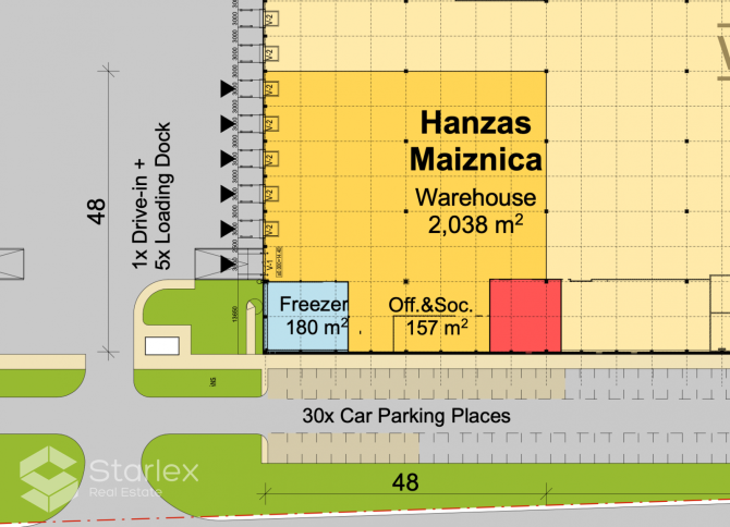Jaunas A klases noliktavas stratēģiski izdevīgā vietā - blakus A7 ceļam, pie Ķekavas apļa. Ķekavas pagasts - foto 7