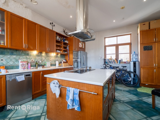 Kluss un saulains 2-stāvu dzīvoklis ar terasi, saunu un 2 kamīniem.  Pirmajā līmenī ir Rīga - foto 8