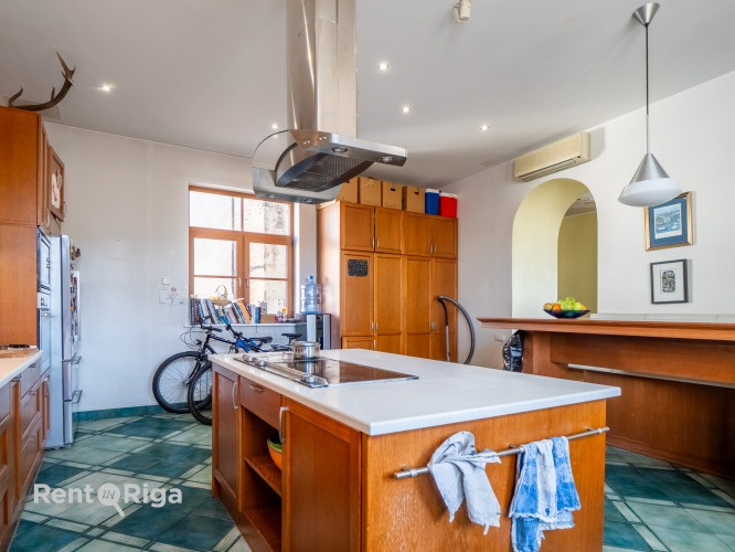 Kluss un saulains 2-stāvu dzīvoklis ar terasi, saunu un 2 kamīniem.  Pirmajā līmenī ir Rīga - foto 9