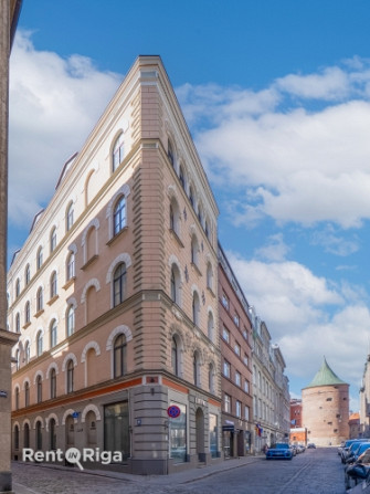 Kluss un saulains 2-stāvu dzīvoklis ar terasi, saunu un 2 kamīniem.  Pirmajā līmenī ir Rīga - foto 1