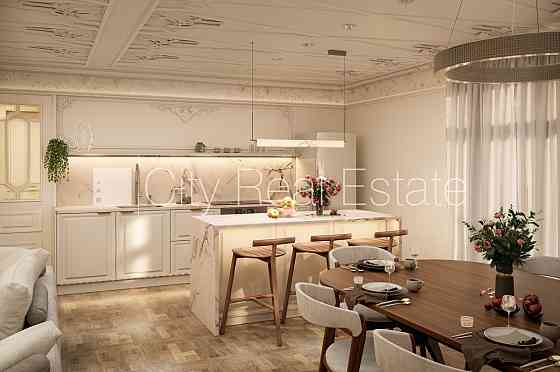 Проект - Kalpaka Residence, фасадный дом, реновированный дом, закрытый двор, объект Rīga