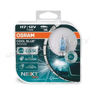 O64210CBN-HCB - H7 OSRAM COOL BLUE® Intense NextGen H7 PX26d 12V 55W HCB - Spuldzite Osram Komplekts Rīga - foto 1