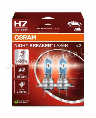 O64210NL-2HB - H7 OSRAM NIGHT BREAKER LASER 64210NL-2HB H7 PX26d 12V 55W +150% - Spuldzite Osram Kom Rīga - foto 1