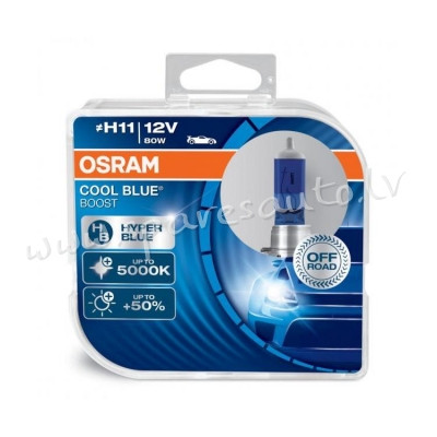 OCBB11-DUO - H11 OSRAM COOL BLUE BOOST H11 PGJ19-2 12V 75W DUO - Spuldzite Osram Komplekts - UNSORTE Rīga - foto 1