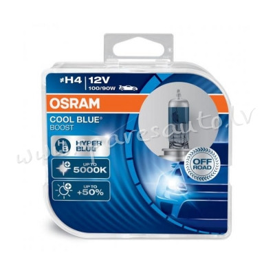 OCBB4-DUO - H4 OSRAM H4 OSRAM COOL BLUE BOOST H4 P43t 12V 100/90W - Spuldzite Osram Komplekts - UNSO Rīga - foto 1
