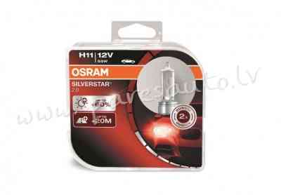 OSVS11-DUO - H11 OSRAM SILVERSTAR H11 12V 55W +60% DUO - Spuldzite Osram Komplekts - UNSORTED HALOGĒ Rīga