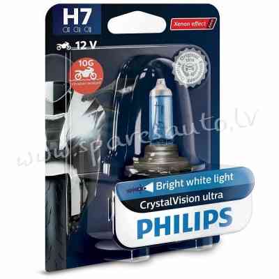 PH 12972CVUBW - Philips H7 CrystalVision ultra Moto 12V55 PX26d BW - Spuldzite - UNSORTED HALOGĒNA S Rīga