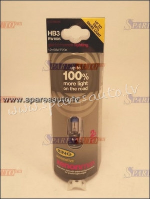 RW1005 - RING DUO BOX HB3 (9005) ( P20d ) ( 60W ) +100% Xenon Max Blister pack, RING - Spuldzite - U Rīga - foto 1