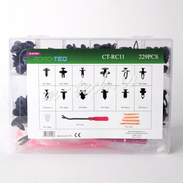 CT-RC11 - Car retainer clips - set 229 pcs. Rīga - foto 1