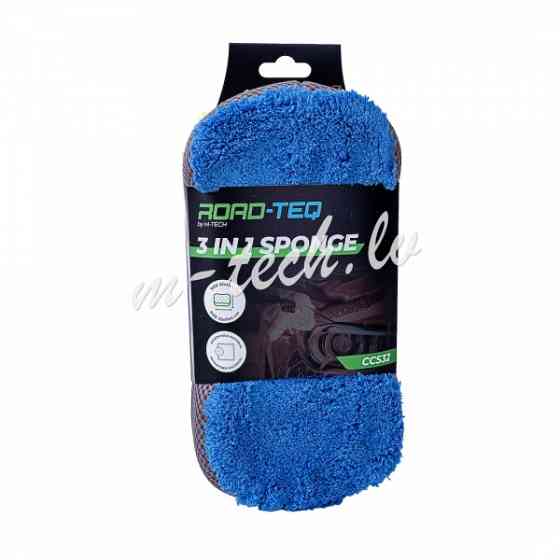 CCS32 - 3‑in‑1 microfiber car cleaning sponge. 22x11x5 cm Rīga