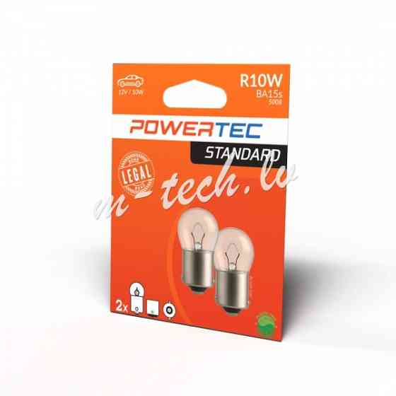 PTZ31-02B - Powertec R10W G18 12V 10W BA15s Rīga