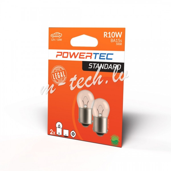 PTZ31-02B - Powertec R10W G18 12V 10W BA15s Rīga - foto 1