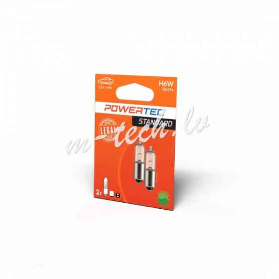 PTZ47-02B - Powertec BAX9s 12V/6W H6W CLEAR Rīga