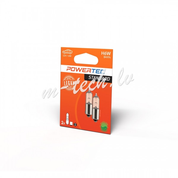 PTZ47-02B - Powertec BAX9s 12V/6W H6W CLEAR Rīga - foto 1