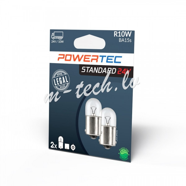 PTZ940-02B - Powertec R10W T16 24V 10W BA15s Rīga - foto 1