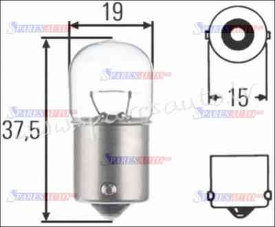 99ZP027C - R10W 10PC., 12V; 5W; BA15s; R10W: ECE, MAGNETI MARELLI - Spuldzite - UNSORTED HALOGĒNA SP Rīga