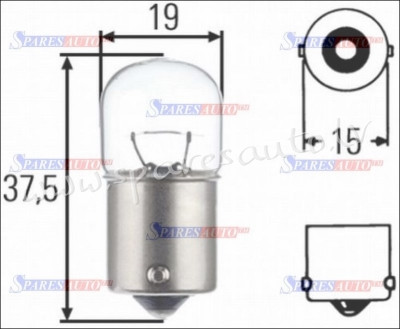 99ZP027C - R10W 10PC., 12V; 5W; BA15s; R10W: ECE, MAGNETI MARELLI - Spuldzite - UNSORTED HALOGĒNA SP Rīga - foto 1