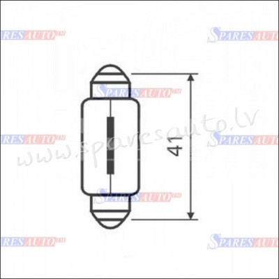 99ZP033C - C10W 10PC., 41MM, C10W: 12V; 10W; SV8.5-8; 41mm; MAGNETI MARELLI - Spuldzite - UNSORTED H Rīga - foto 1