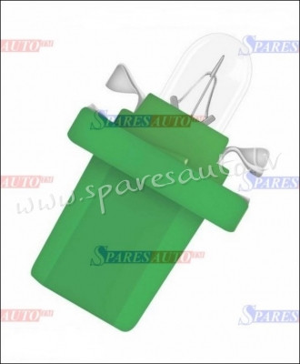 99ZP131A - 2W 10PC., 12V,2W,green cap,B8.5d, OSRAM - Spuldzite - UNSORTED HALOGĒNA SPULDZES Rīga - foto 1