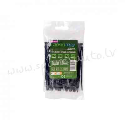 CTB-3X100 - Savilcēji, kabeļu skavas ROAD-TEQ Nylon Cable Ties. size: 2.5x100mm. 100 pcs. black. - K Rīga