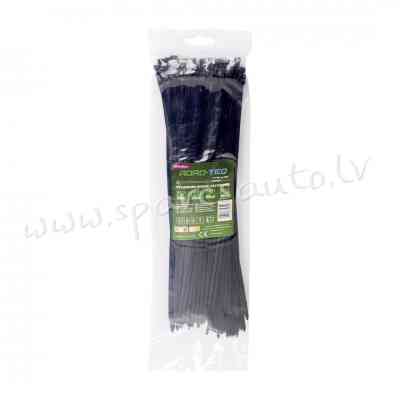 CTB-4X300 - ROAD-TEQ Nylon Cable Ties. size: 3.6x300mm. 100 pcs. black. - Plastmasas Turētāji - UNSO Рига