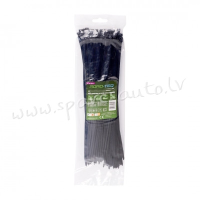 CTB-4X300 - ROAD-TEQ Nylon Cable Ties. size: 3.6x300mm. 100 pcs. black. - Plastmasas Turētāji - UNSO Rīga - foto 1