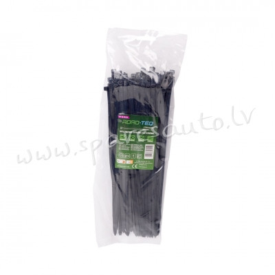 CTB-5X250 - ROAD-TEQ Nylon Cable Ties. size: 4.8x250mm. 100 pcs. black.  Savilcēji, kabeļu skavas -  Rīga - foto 1