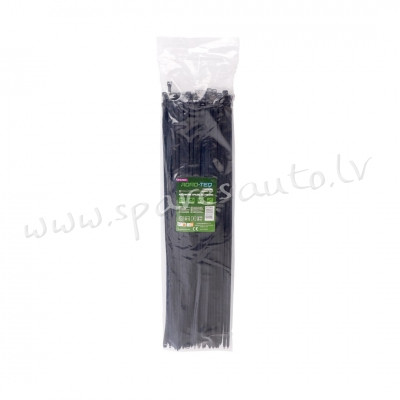 CTB-5X400 - ROAD-TEQ Nylon Cable Ties. size: 4.8x400mm. 100 pcs. black.  Savilcēji, kabeļu skavas -  Rīga - foto 1