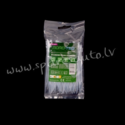 CTW-3X100 - Savilcēji, kabeļu skavas ROAD-TEQ Nylon Cable Ties. size: 2.5x100mm. 100 pcs. white. - K Rīga - foto 1