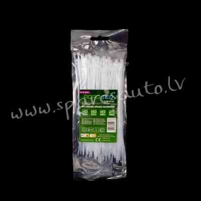 CTW-3X150 - Savilcēji, kabeļu skavas ROAD-TEQ Nylon Cable Ties. size: 2.5x150mm. 100 pcs. white. - K Рига