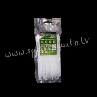 CTW-4X150 - Savilcēji, kabeļu skavas ROAD-TEQ Nylon Cable Ties. size: 3.6x150mm. 100 pcs. white. - K Rīga - foto 1