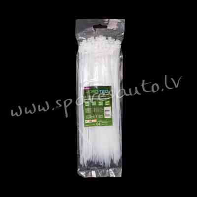 CTW-4X250 - ROAD-TEQ Nylon Cable Ties. size: 3.6x250mm. 100 pcs. white.  Savilcēji, kabeļu skavas -  Рига