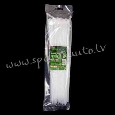 CTW-4X300 - ROAD-TEQ Nylon Cable Ties. size: 3.6x300mm. 100 pcs. white.  Savilcēji, kabeļu skavas -  Rīga