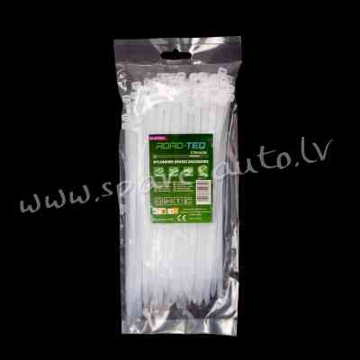 CTW-5X200 - ROAD-TEQ Nylon Cable Ties. size: 4.8x200mm. 100 pcs. white.  Savilcēji, kabeļu skavas -  Rīga