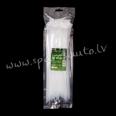 CTW-5X300 - ROAD-TEQ Nylon Cable Ties. size: 4.8x300mm. 100 pcs. white.  Savilcēji, kabeļu skavas -  Rīga - foto 1